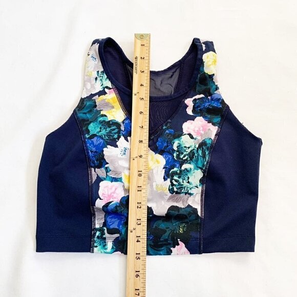 Old Navy Active longline light support floral sports bra - Medium - Picture 4 of 7